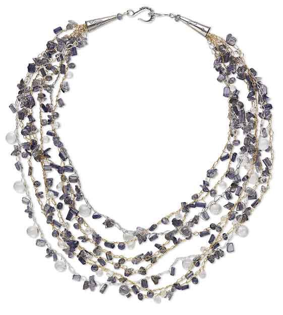 Wire crocheted necklace